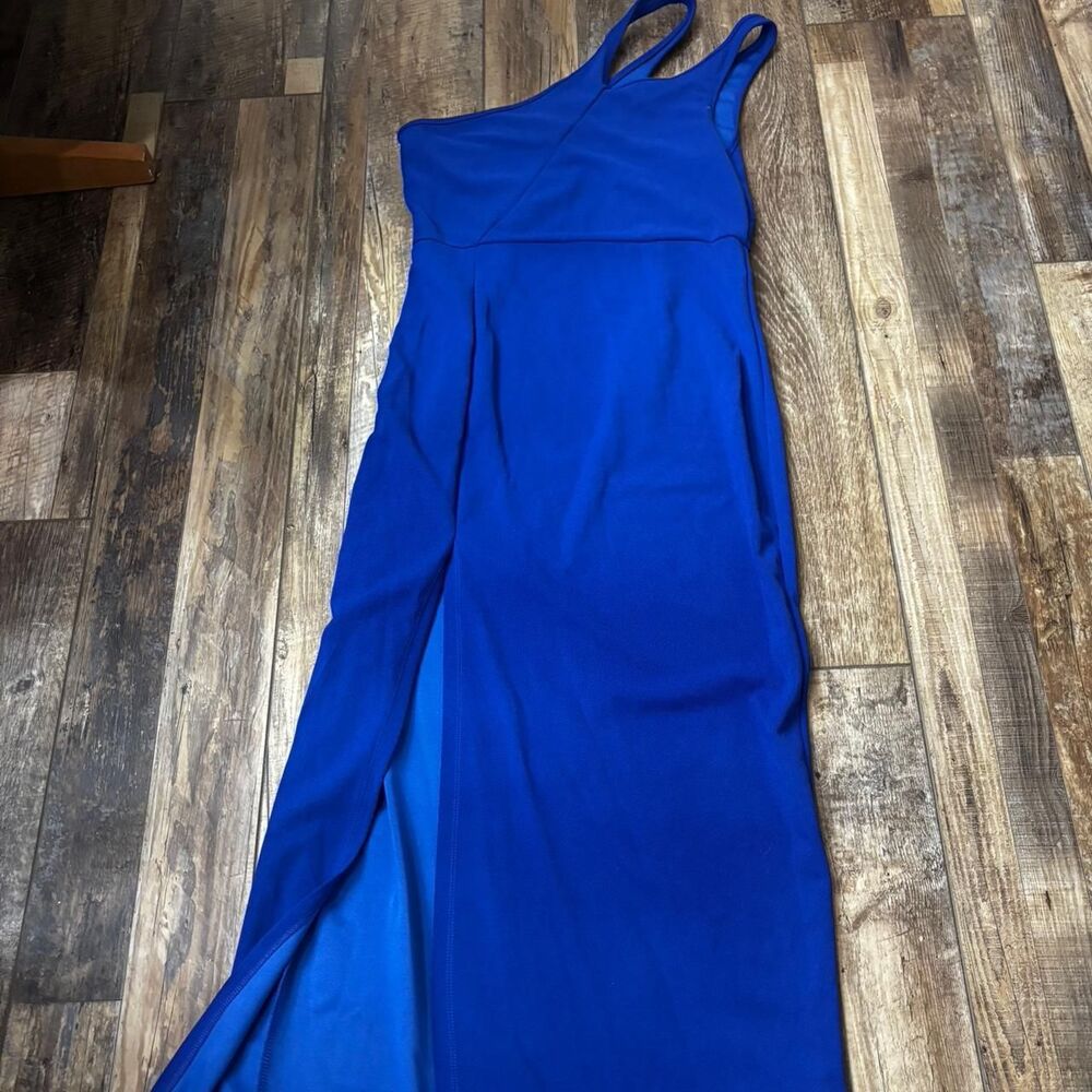 BOUTIQUE Slit One Shoulder Formal Event Royal Medium Dressy Women's Blue Dress
